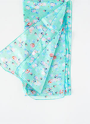 Foulard effet matière satinée bleu MALFROY femme