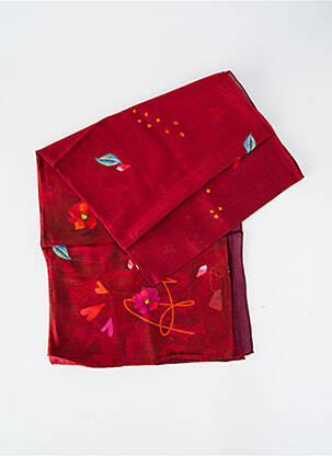Foulard légère et transparente rouge LILI GAMBETTES femme
