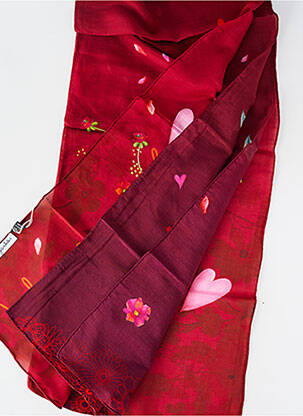 Foulard légère et transparente rouge LILI GAMBETTES femme