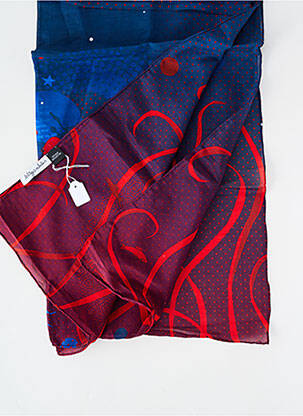 Foulard imprimé fantaisie bleu LILI GAMBETTES femme