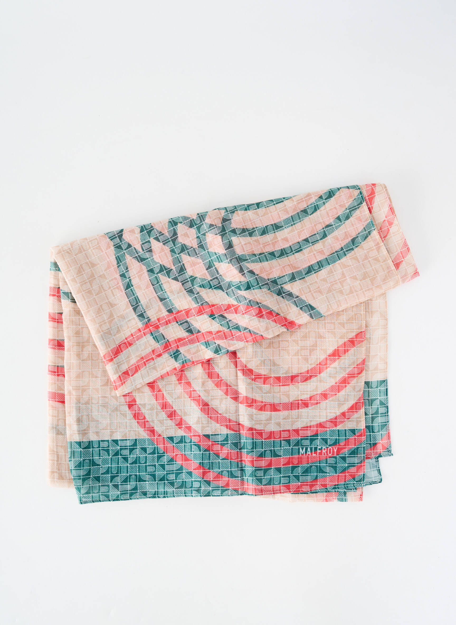 Foulard légère et transparente rose MALFROY femme