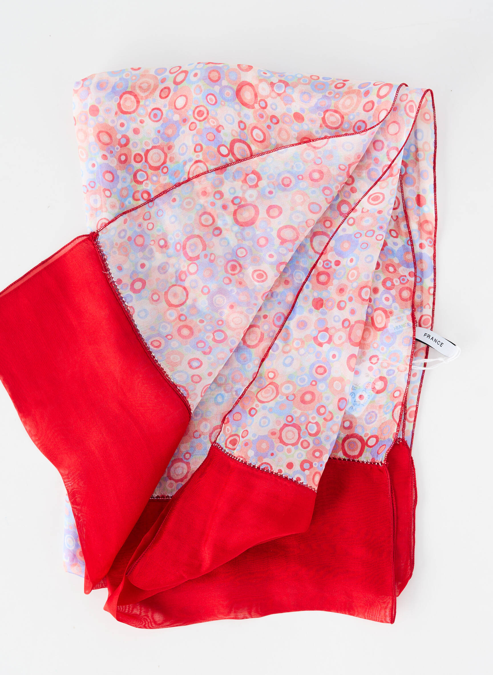 Foulard effet matière satinée rouge MALFROY femme