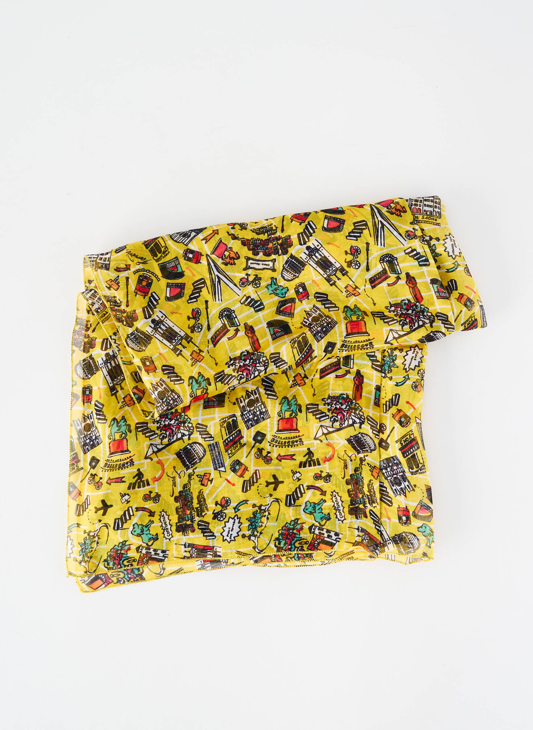 Foulard légère et transparente jaune MALFROY femme