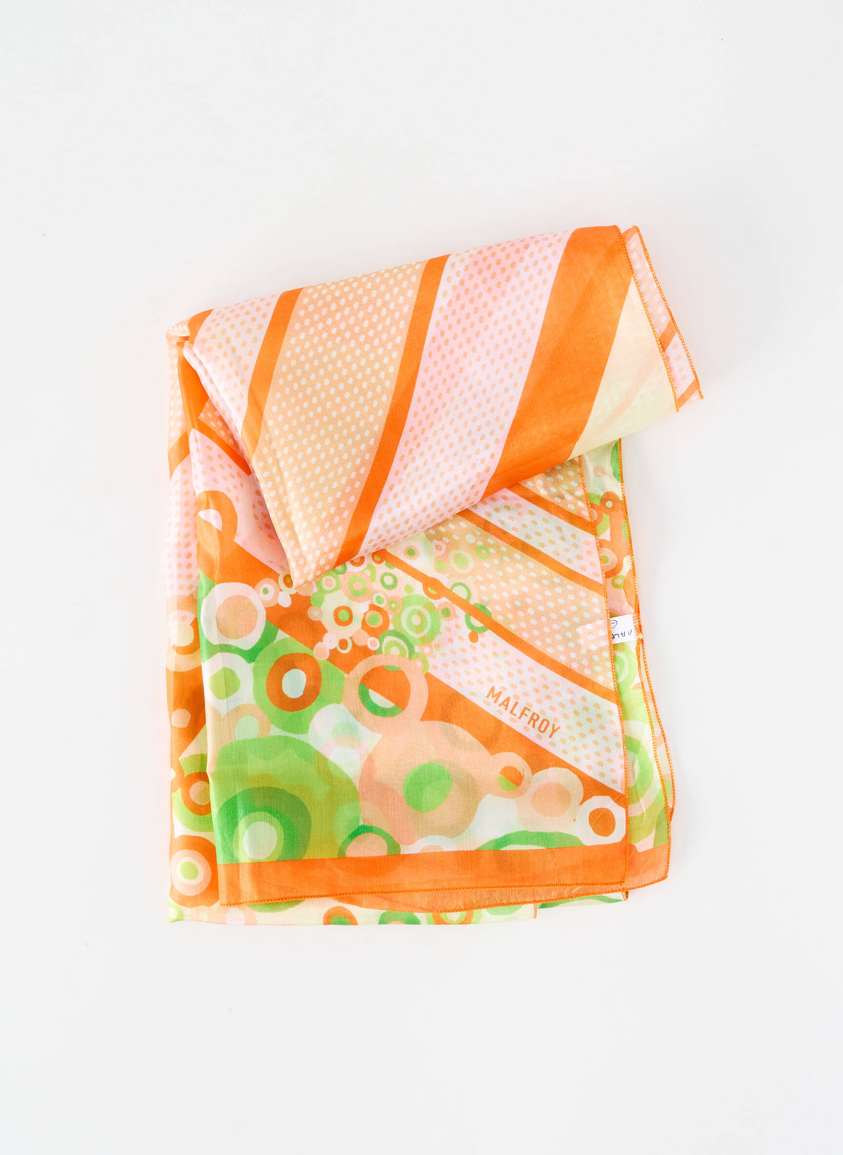 Foulard effet matière satinée orange MALFROY femme