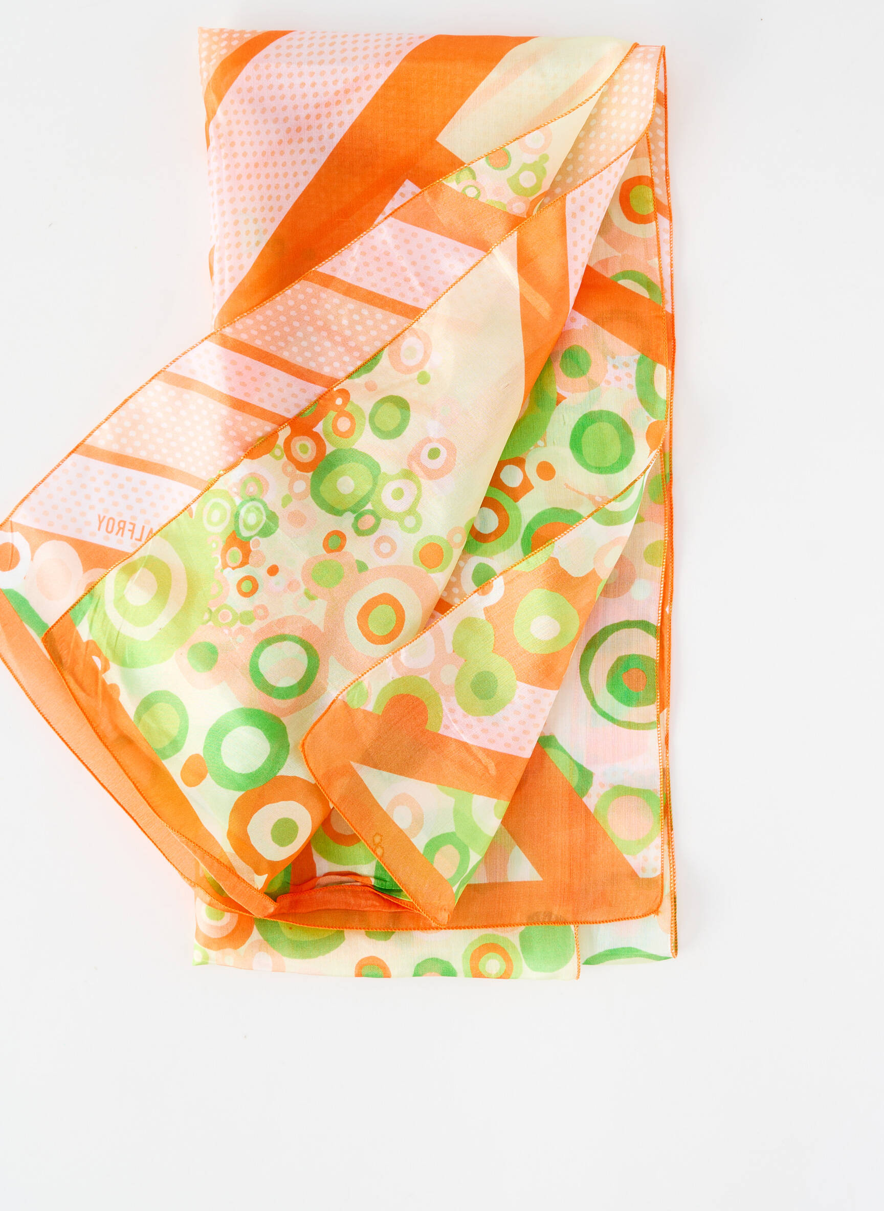 Foulard effet matière satinée orange MALFROY femme