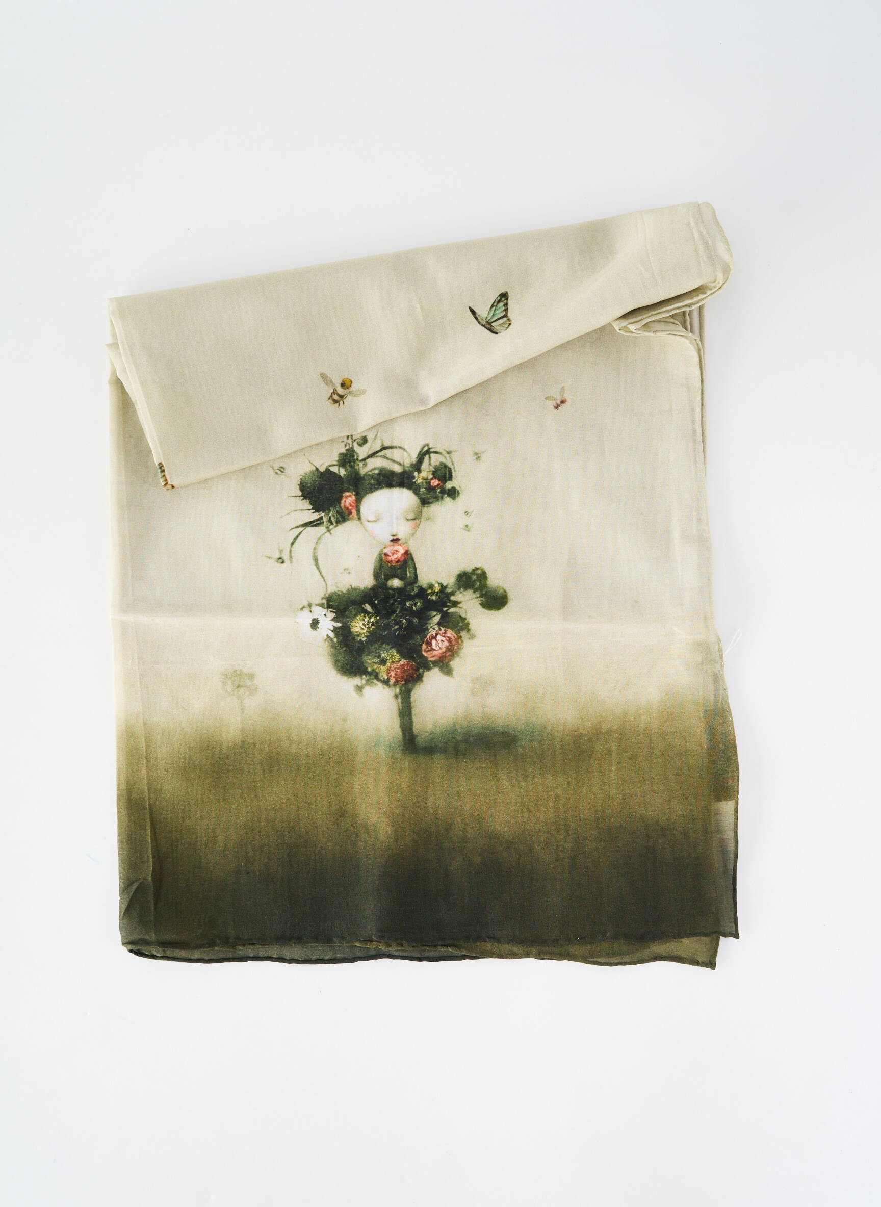 Foulard légère et transparente beige LILI GAMBETTES femme