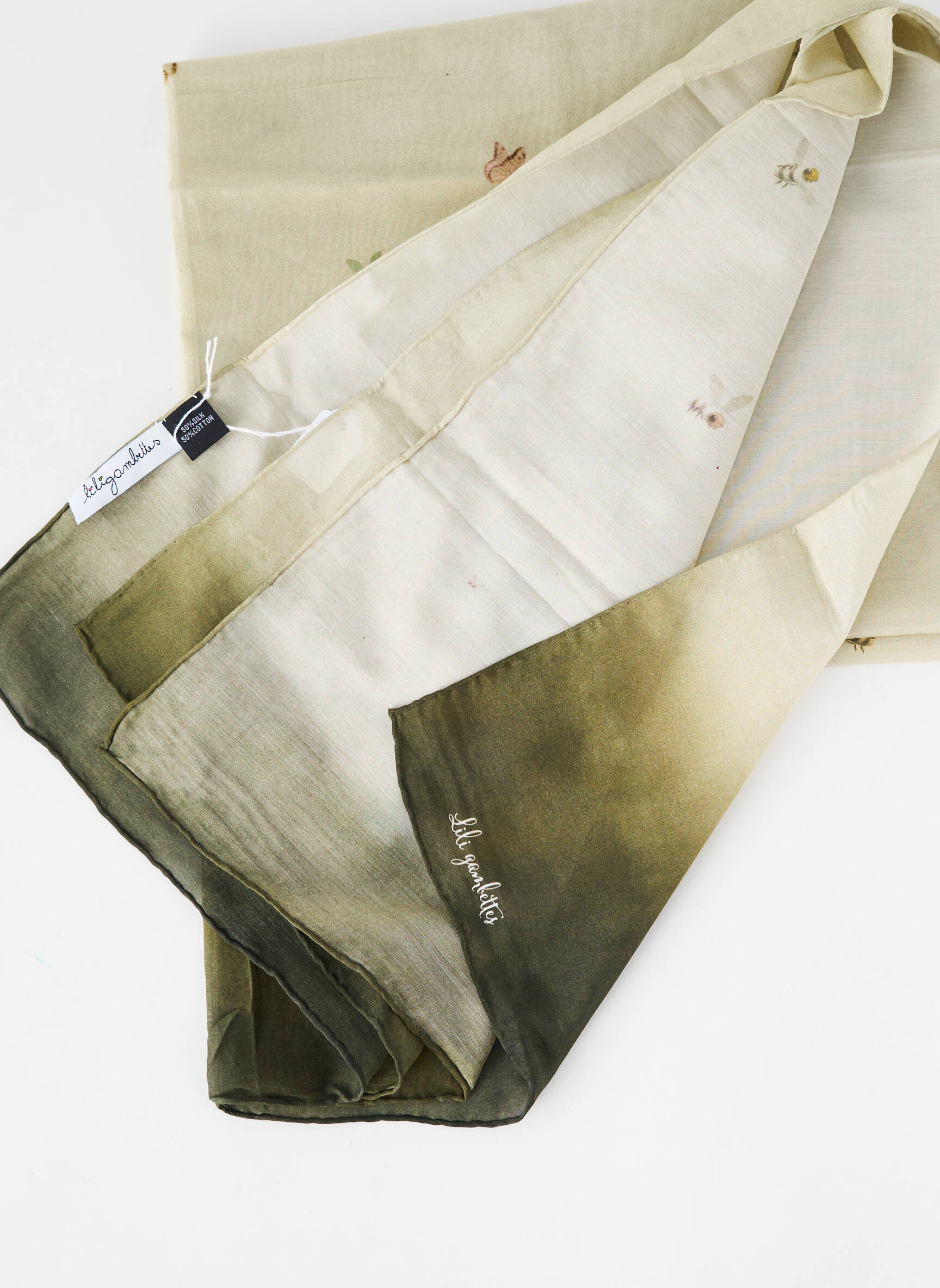 Foulard légère et transparente beige LILI GAMBETTES femme