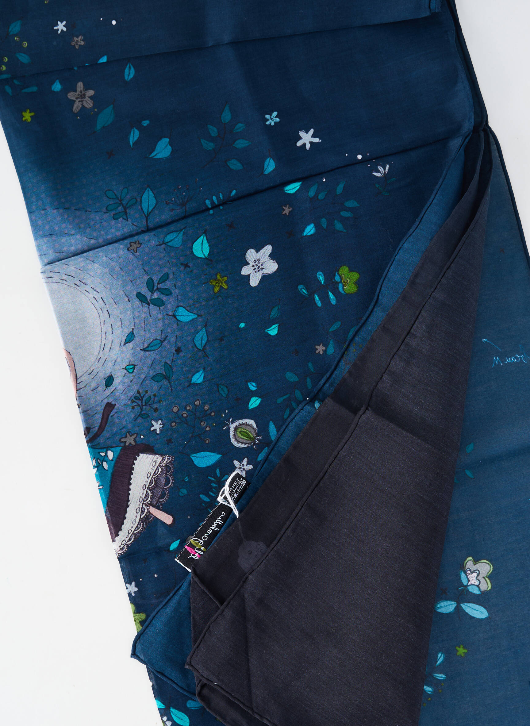 Foulard légère et transparente bleu LILI GAMBETTES femme