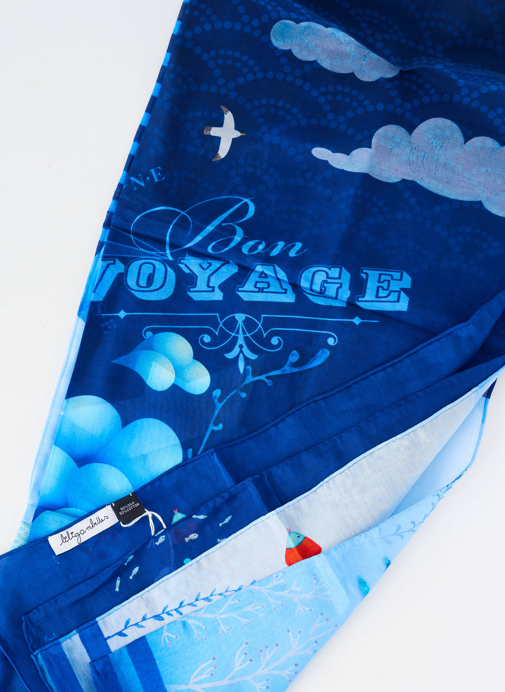 Foulard bleu LILI GAMBETTES enfant