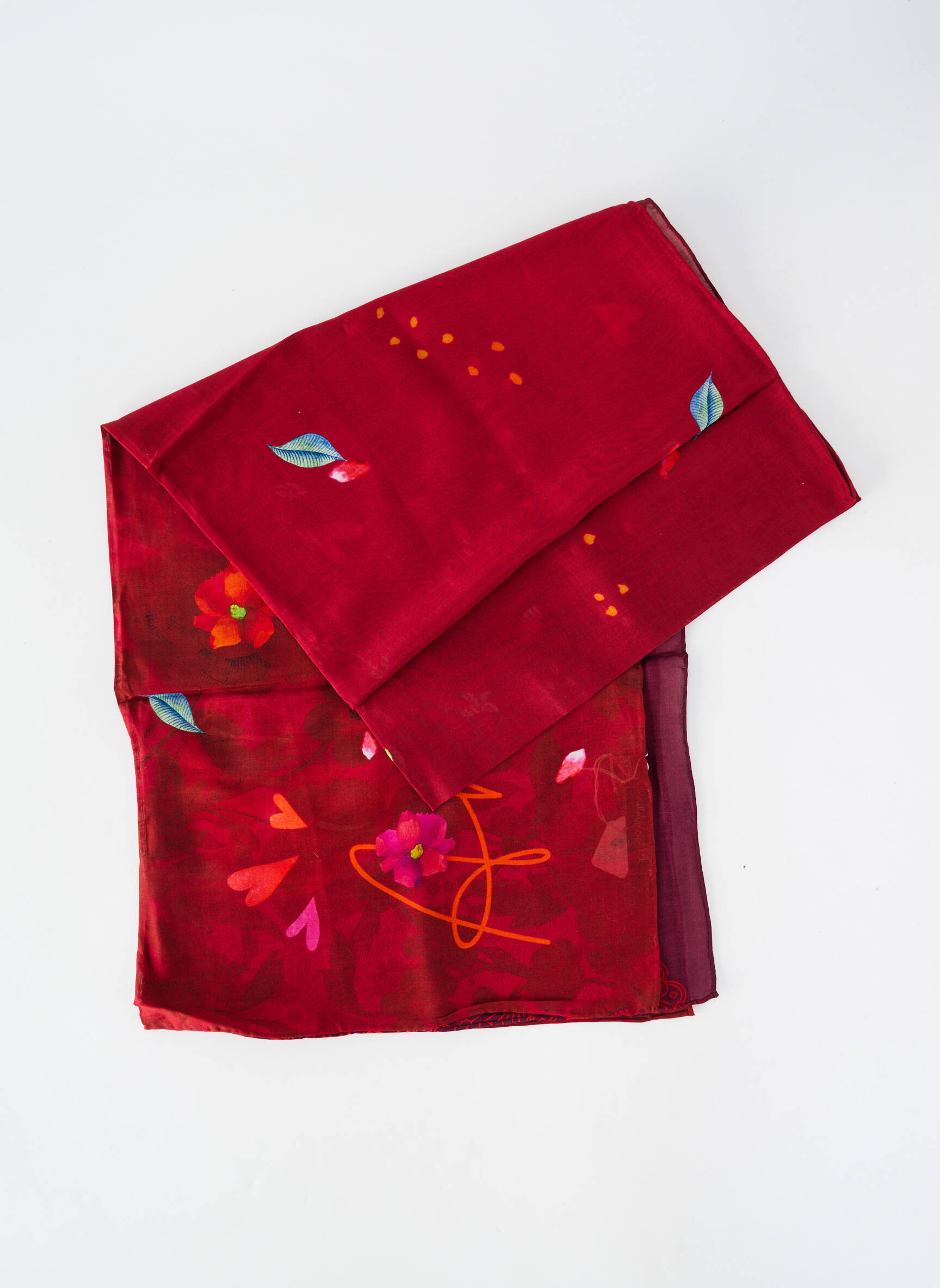 Foulard légère et transparente rouge LILI GAMBETTES femme