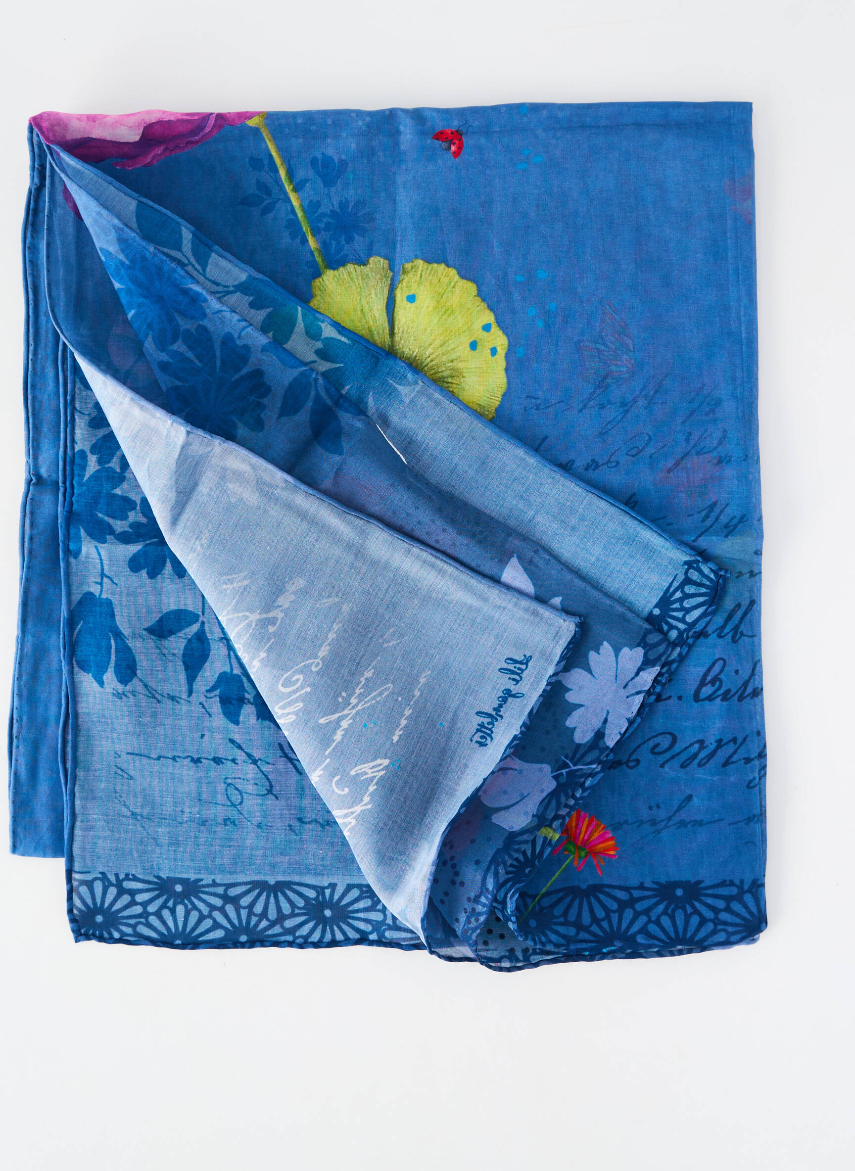 Foulard légère et transparente bleu LILI GAMBETTES femme