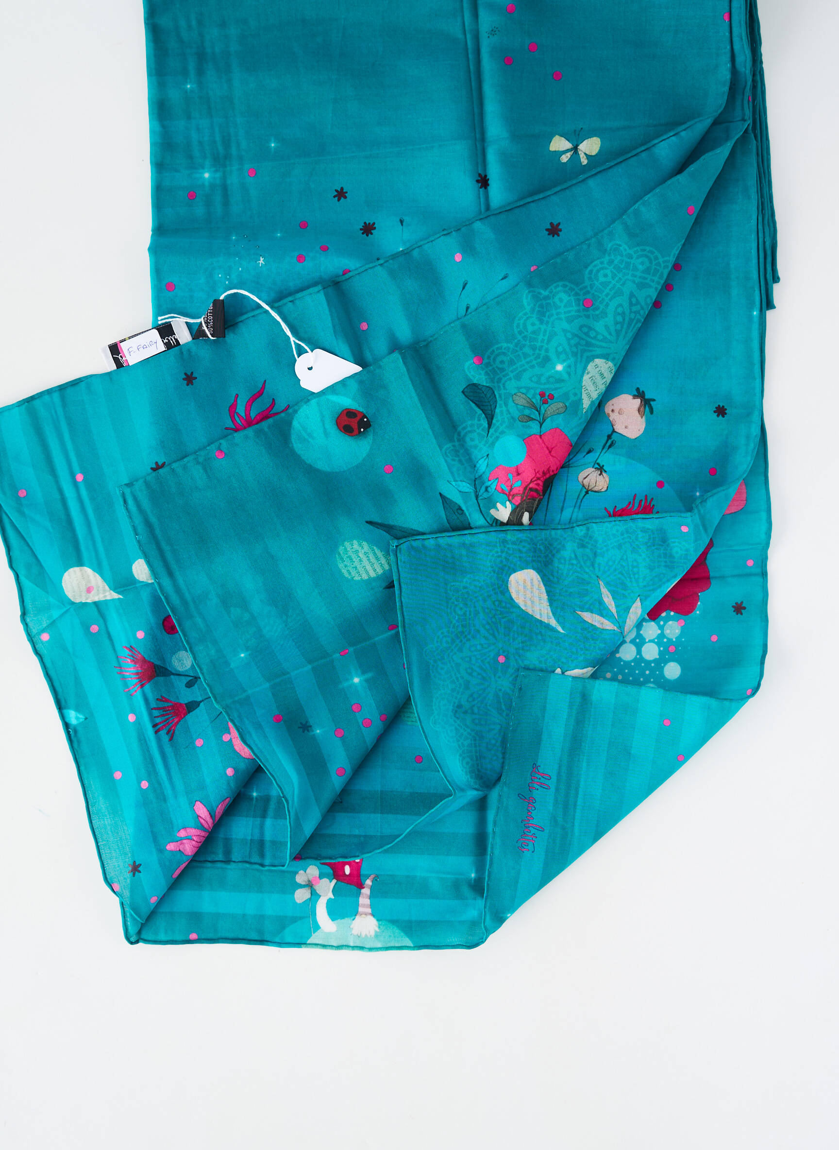Foulard légère et transparente bleu LILI GAMBETTES femme