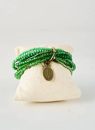 Bracelet ornement perles vert KONPLOTT femme