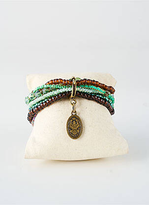 Bracelet ornement perles vert KONPLOTT femme