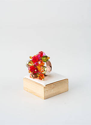 Bague ornement perles rouge KONPLOTT femme