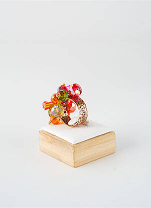 Bague ornement perles rouge KONPLOTT femme