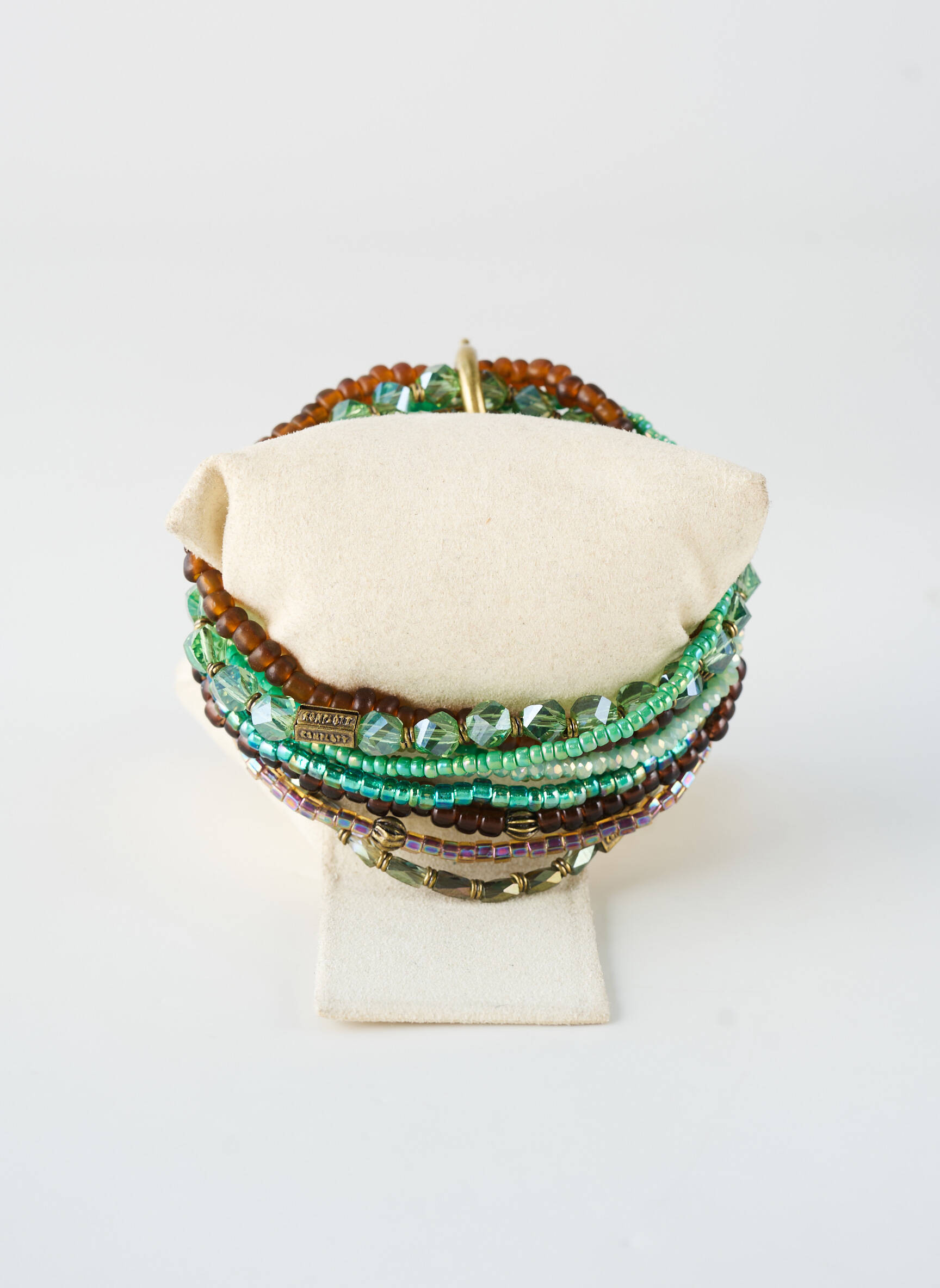 Bracelet ornement perles vert KONPLOTT femme