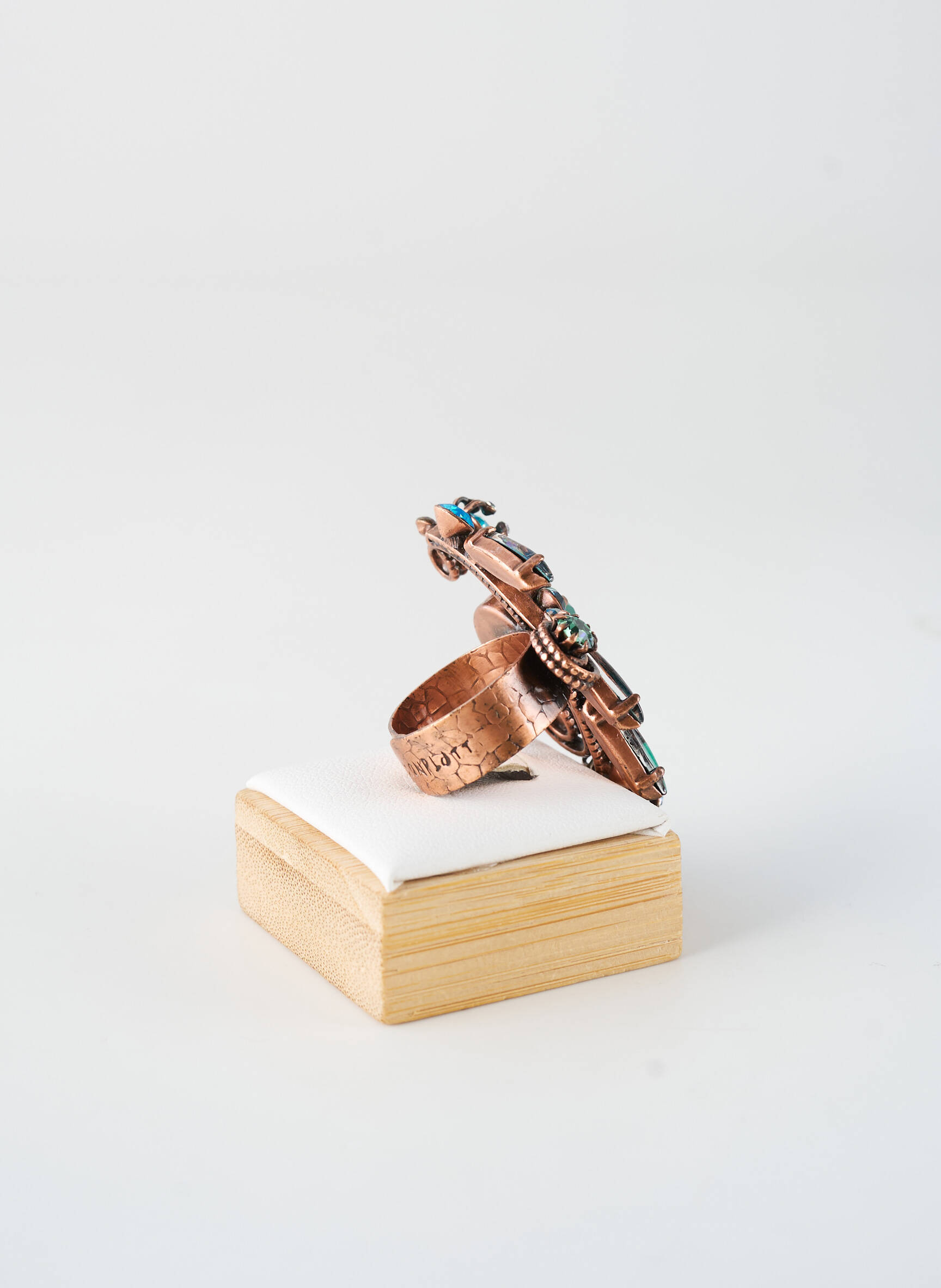 Bague matériaux métal vert KONPLOTT femme