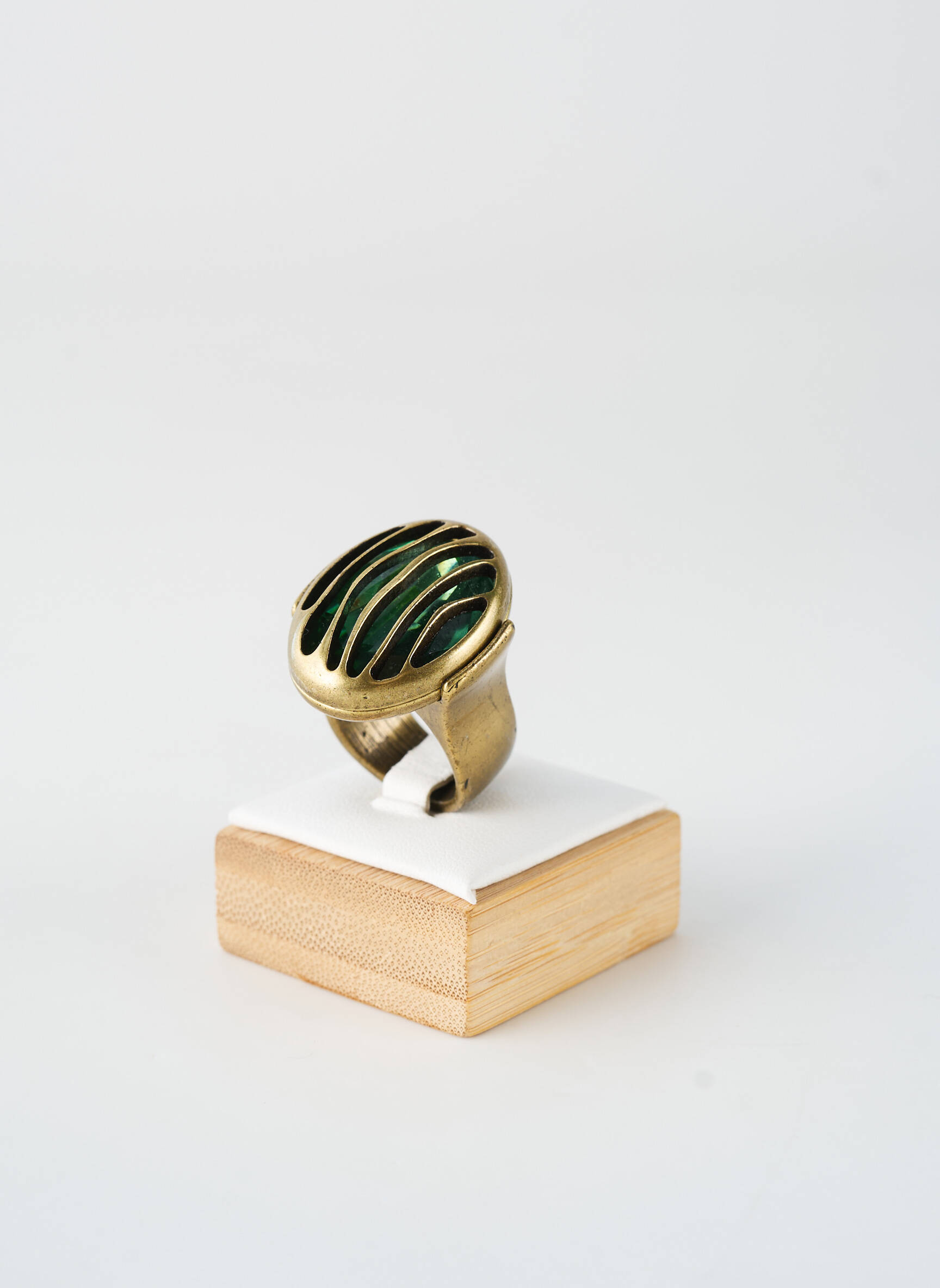 Bague matériaux métal vert KONPLOTT femme