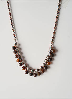 Collier matériaux métal marron KONPLOTT femme