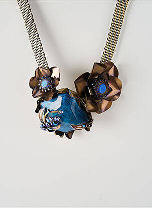 Collier ornement pierre bleu KONPLOTT femme