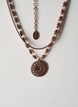 Collier ornement perles marron KONPLOTT femme