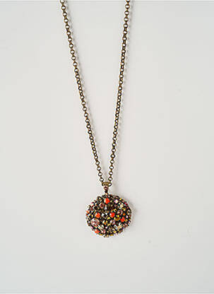 Collier matériaux métal orange KONPLOTT femme