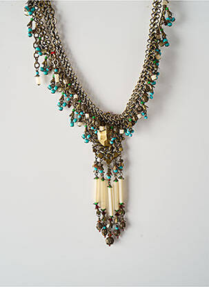 Collier ornement perles bleu KONPLOTT femme
