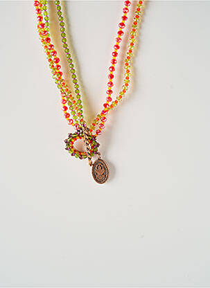 Collier fermeture fermoir en t orange KONPLOTT femme