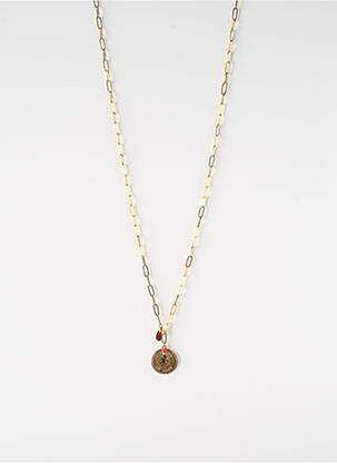 Collier ornement perles orange NILAI femme