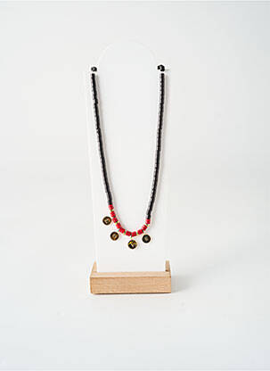 Collier ornement perles noir NILAI femme