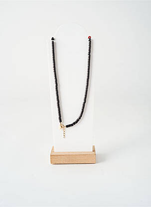 Collier ornement perles noir NILAI femme