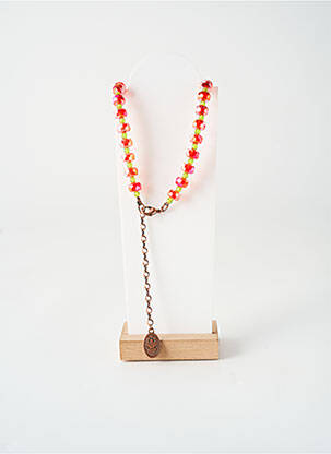 Collier ornement perles orange KONPLOTT femme