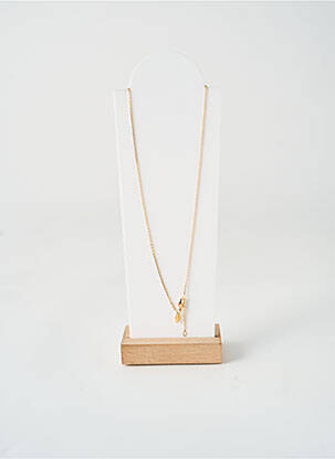 Collier ornement breloque / pampille orange NILAI femme