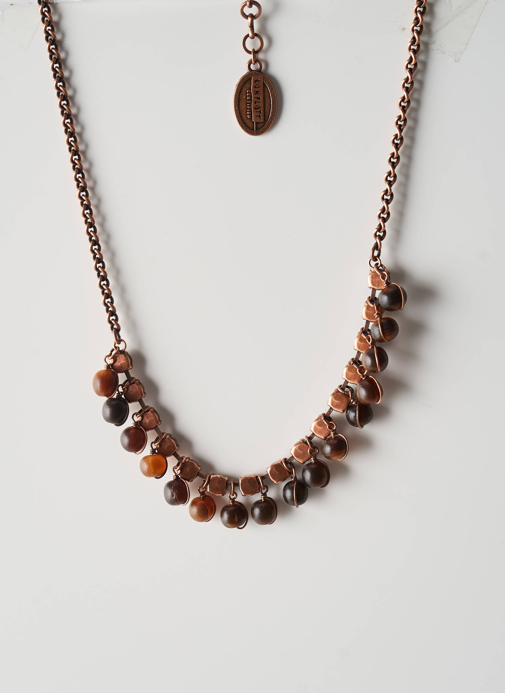 Collier matériaux métal marron KONPLOTT femme