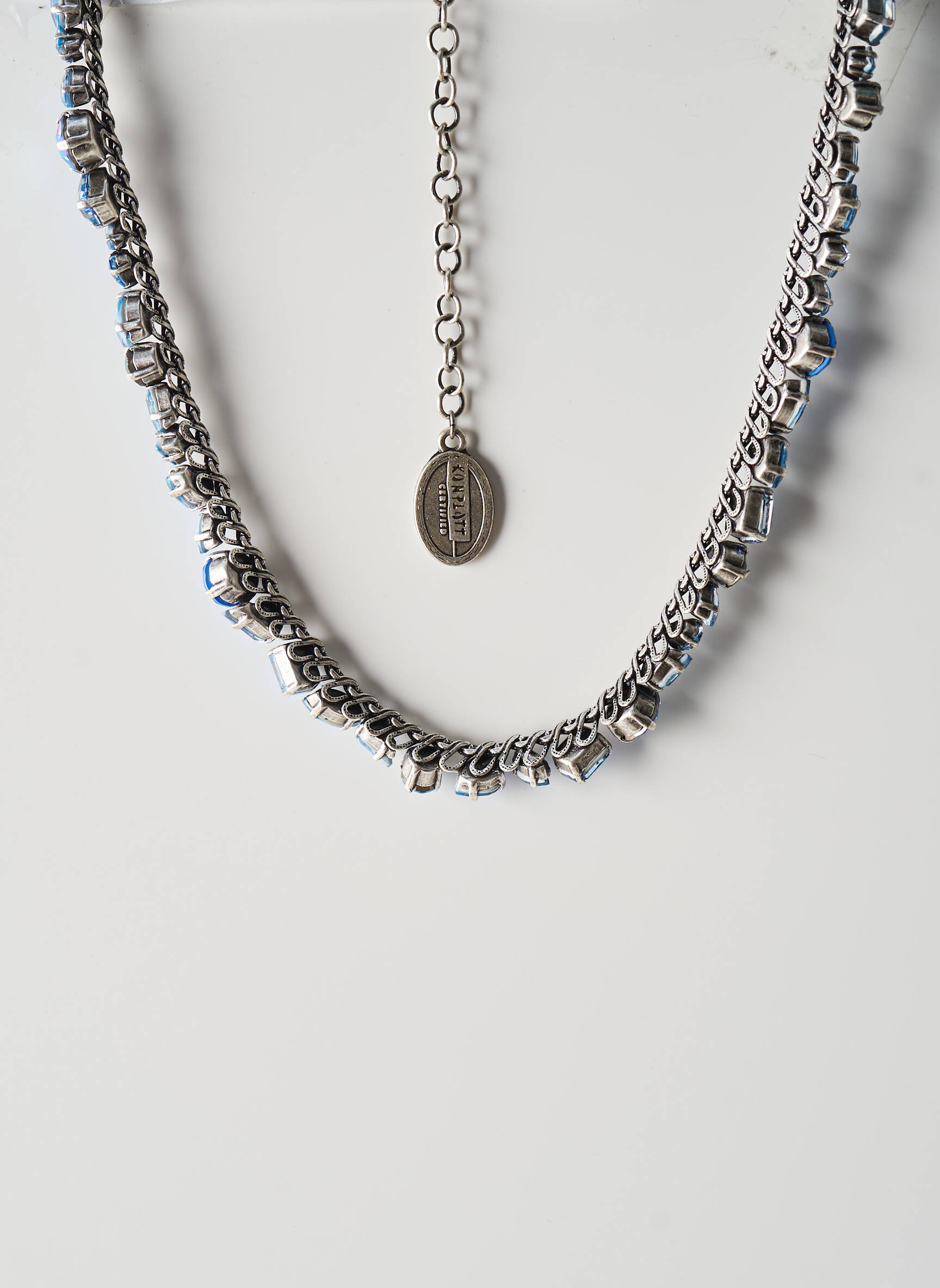 Collier matériaux métal bleu KONPLOTT femme