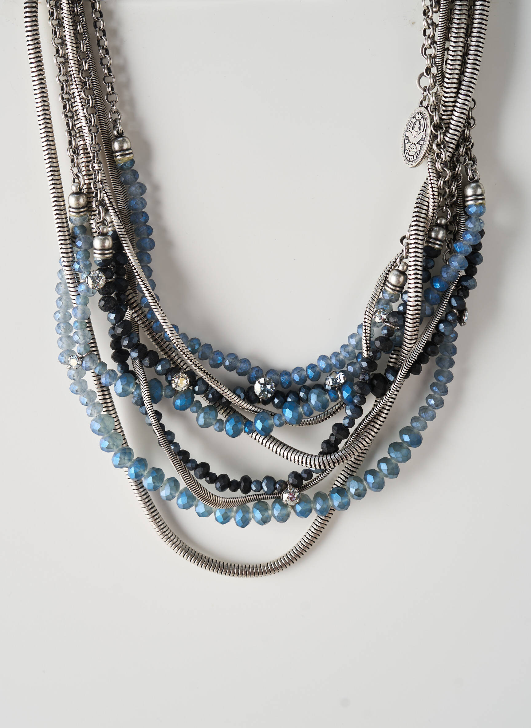 Collier ornement perles bleu KONPLOTT femme