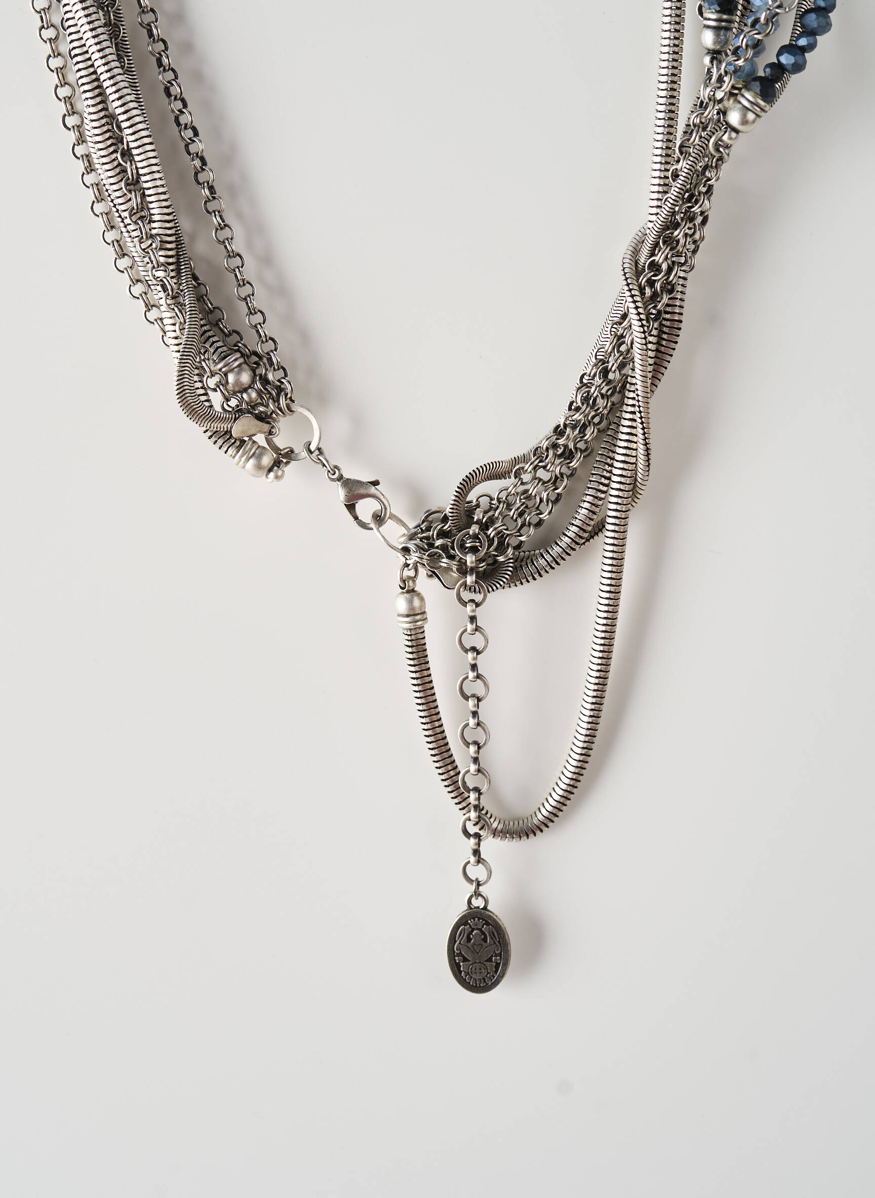Collier ornement perles bleu KONPLOTT femme