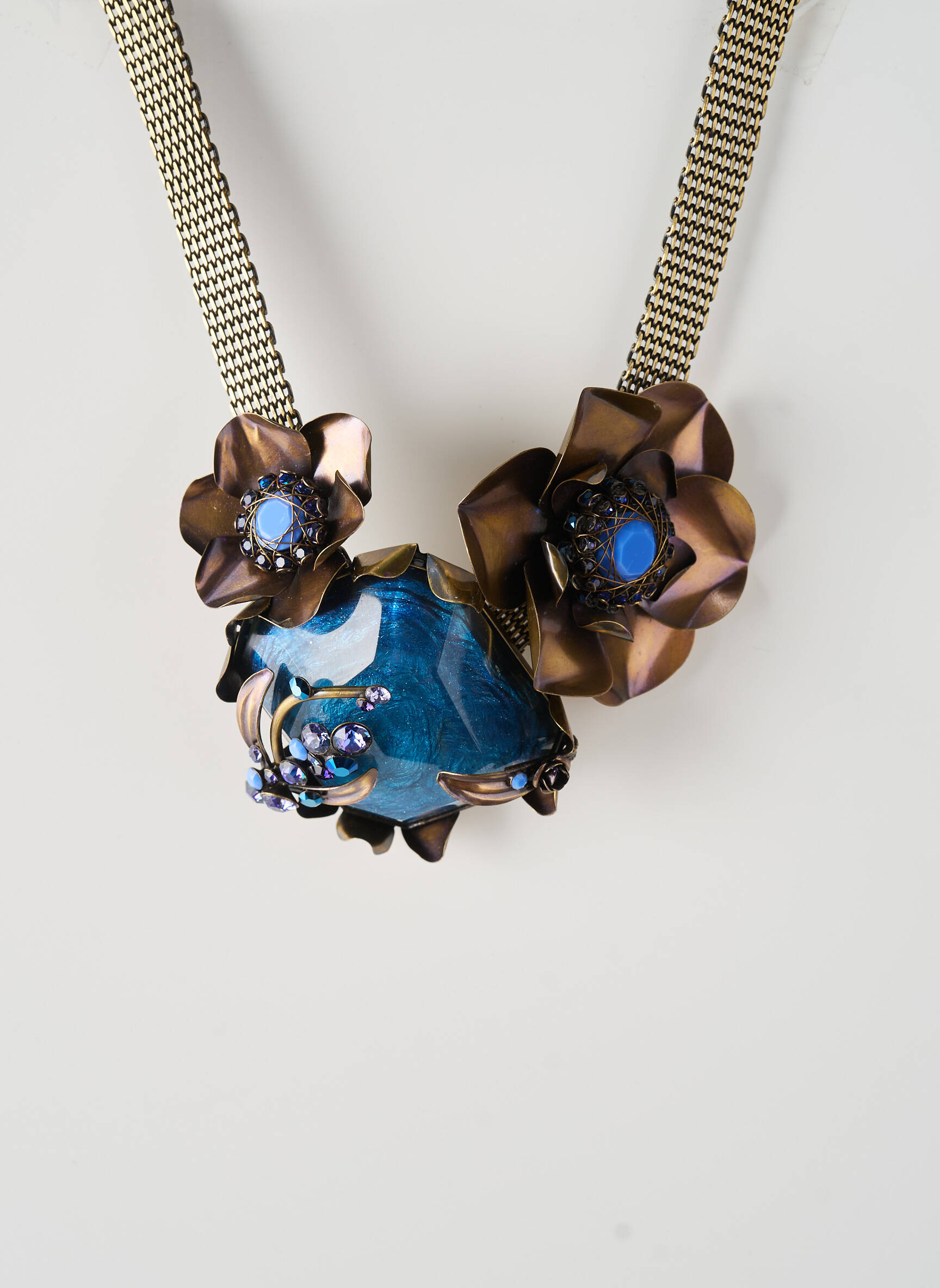 Collier ornement pierre bleu KONPLOTT femme