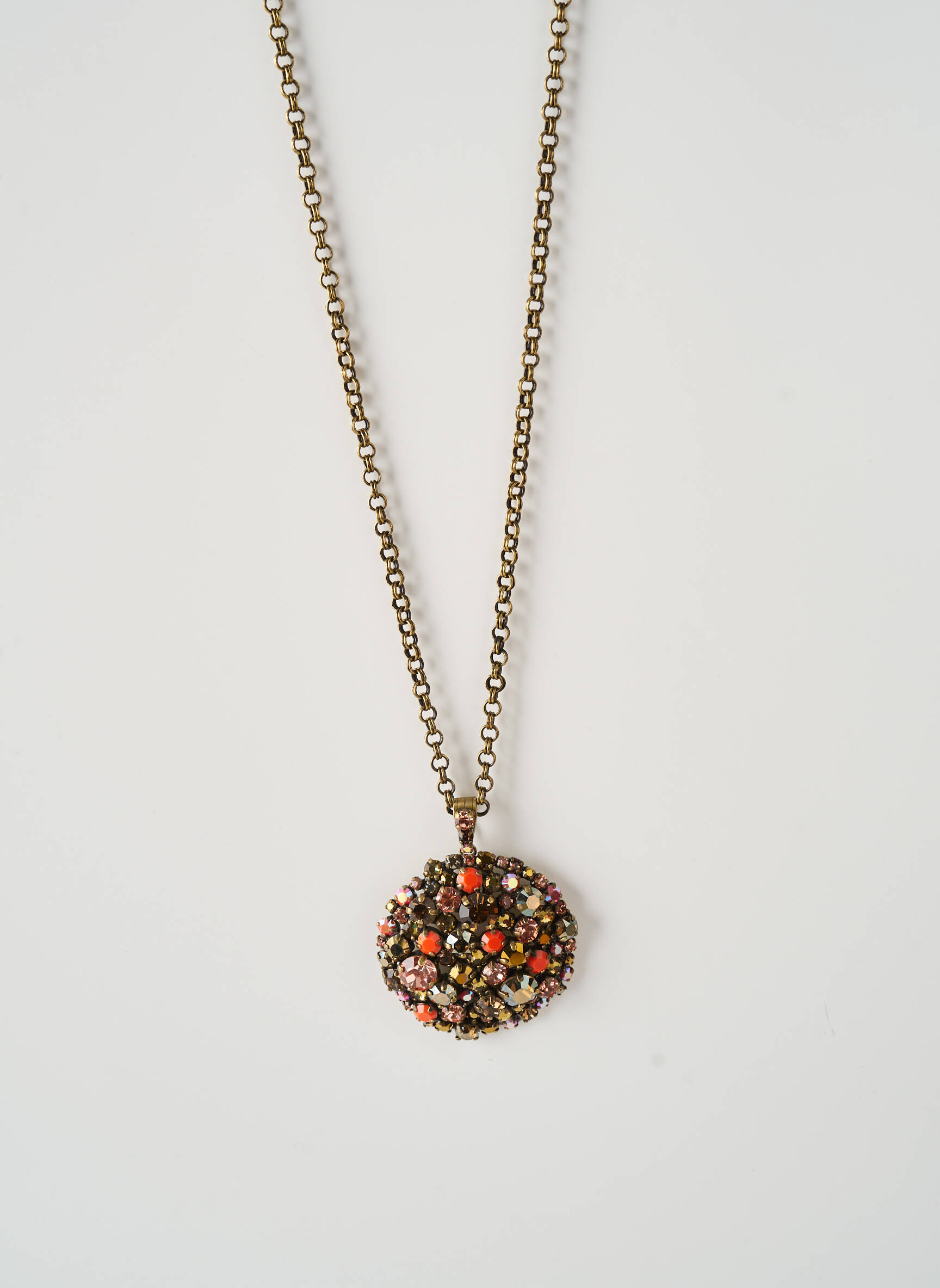 Collier matériaux métal orange KONPLOTT femme