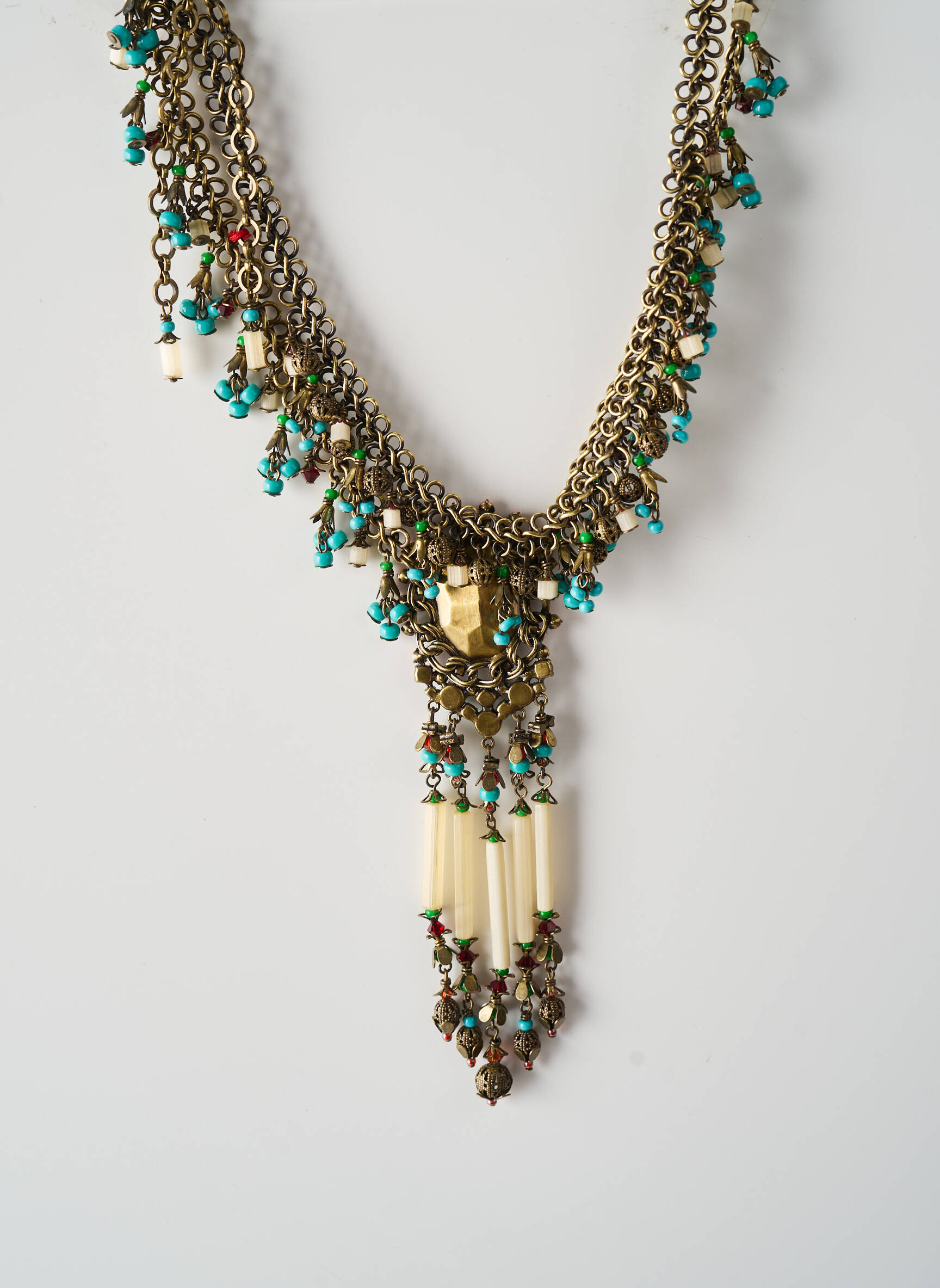 Collier ornement perles bleu KONPLOTT femme