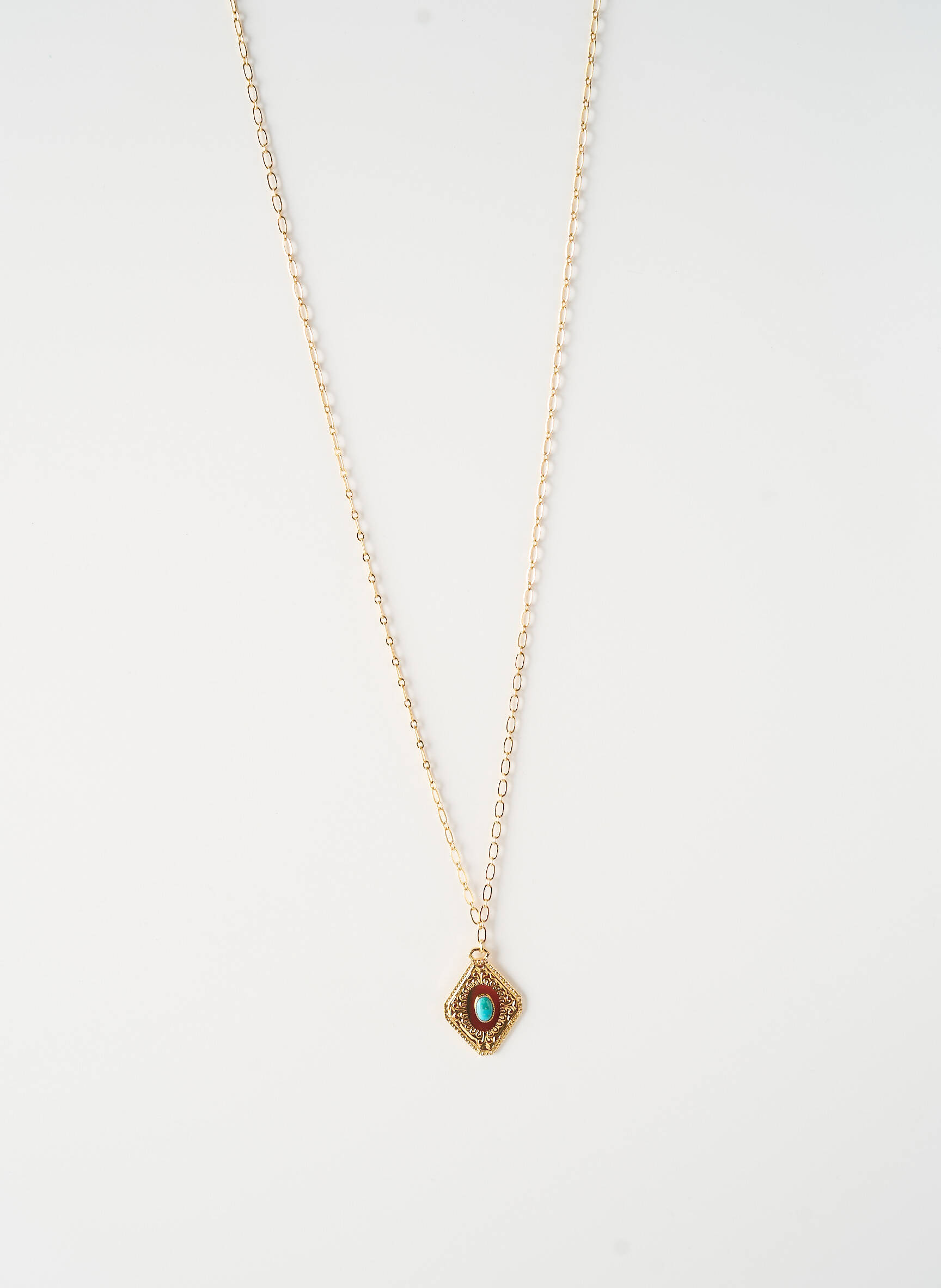 Collier fermeture fermoir mousqueton or NILAI femme