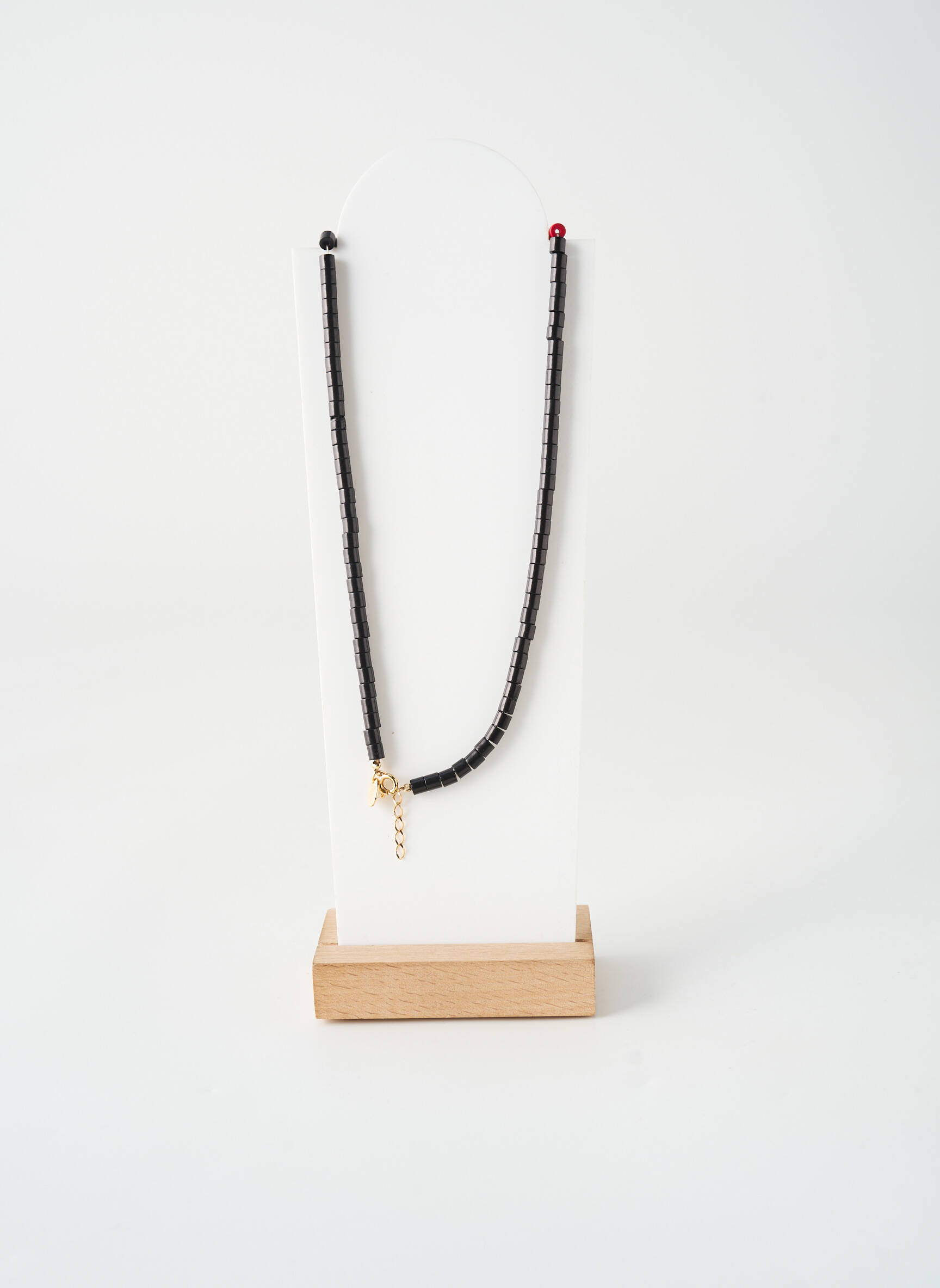 Collier ornement perles noir NILAI femme