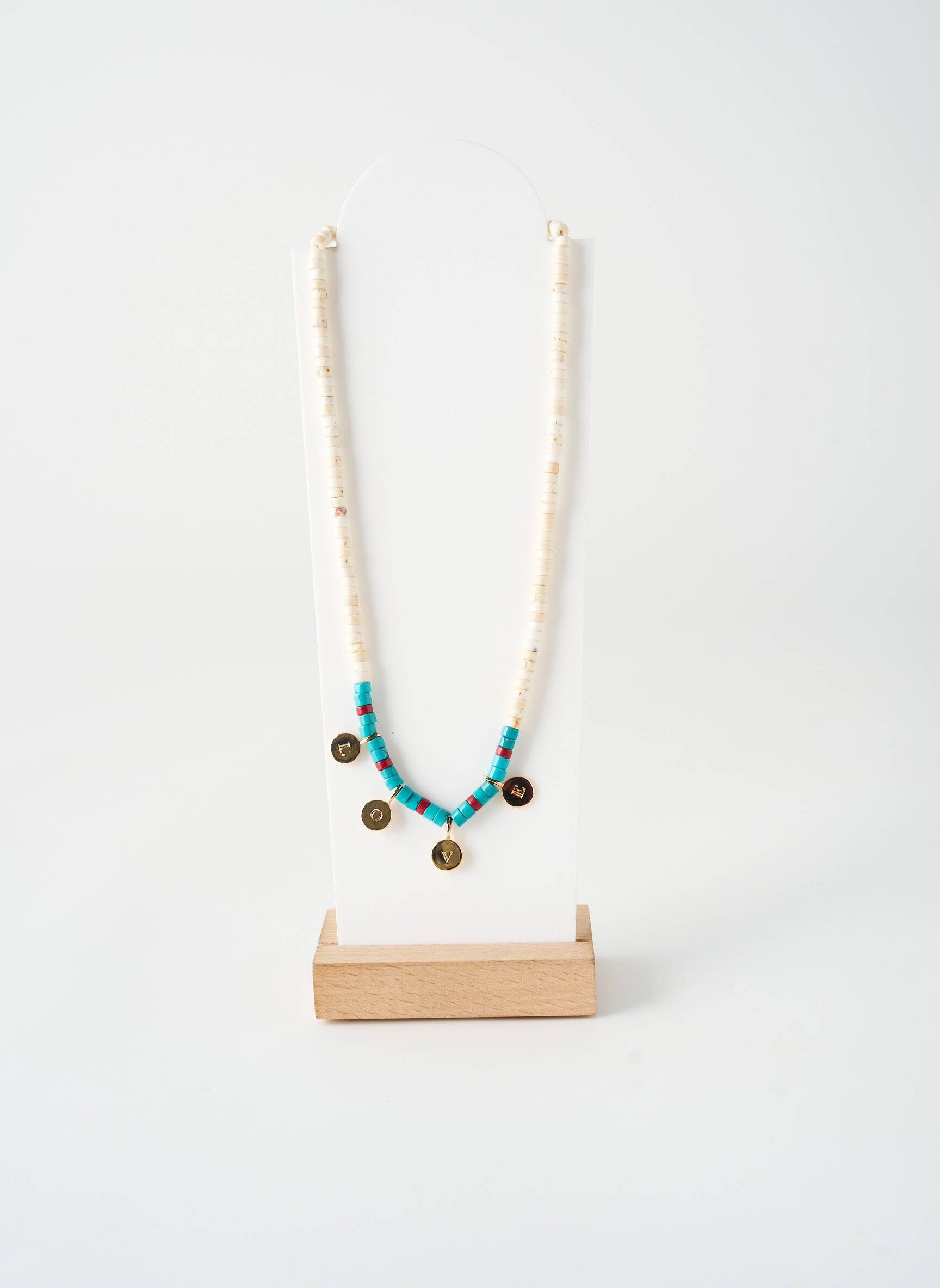 Collier ornement perles bleu NILAI femme