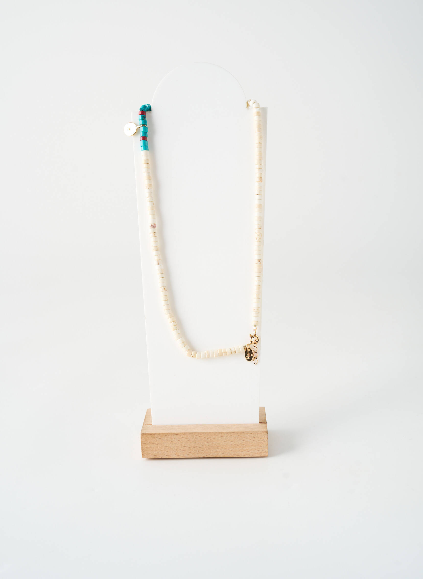 Collier ornement perles bleu NILAI femme