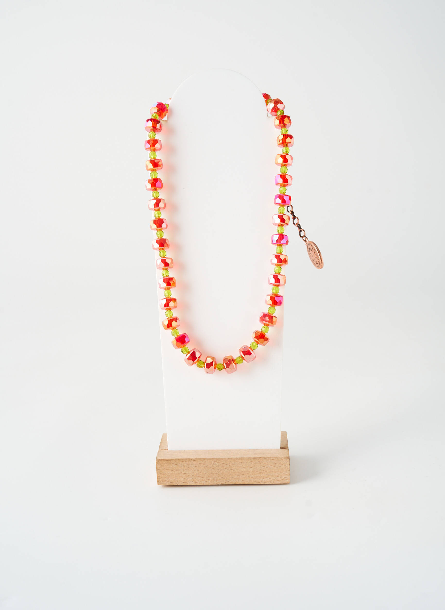Collier ornement perles orange KONPLOTT femme