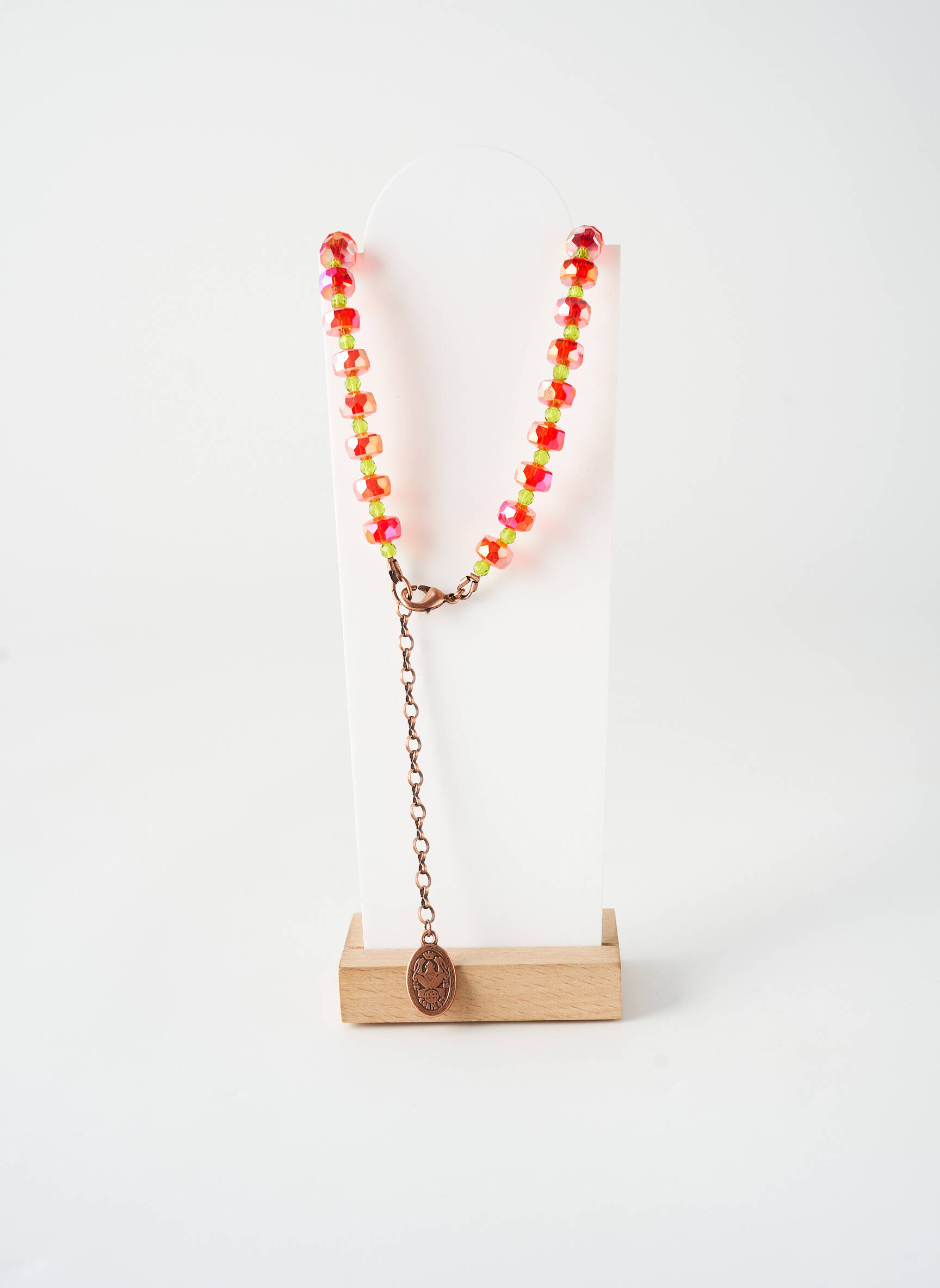 Collier ornement perles orange KONPLOTT femme