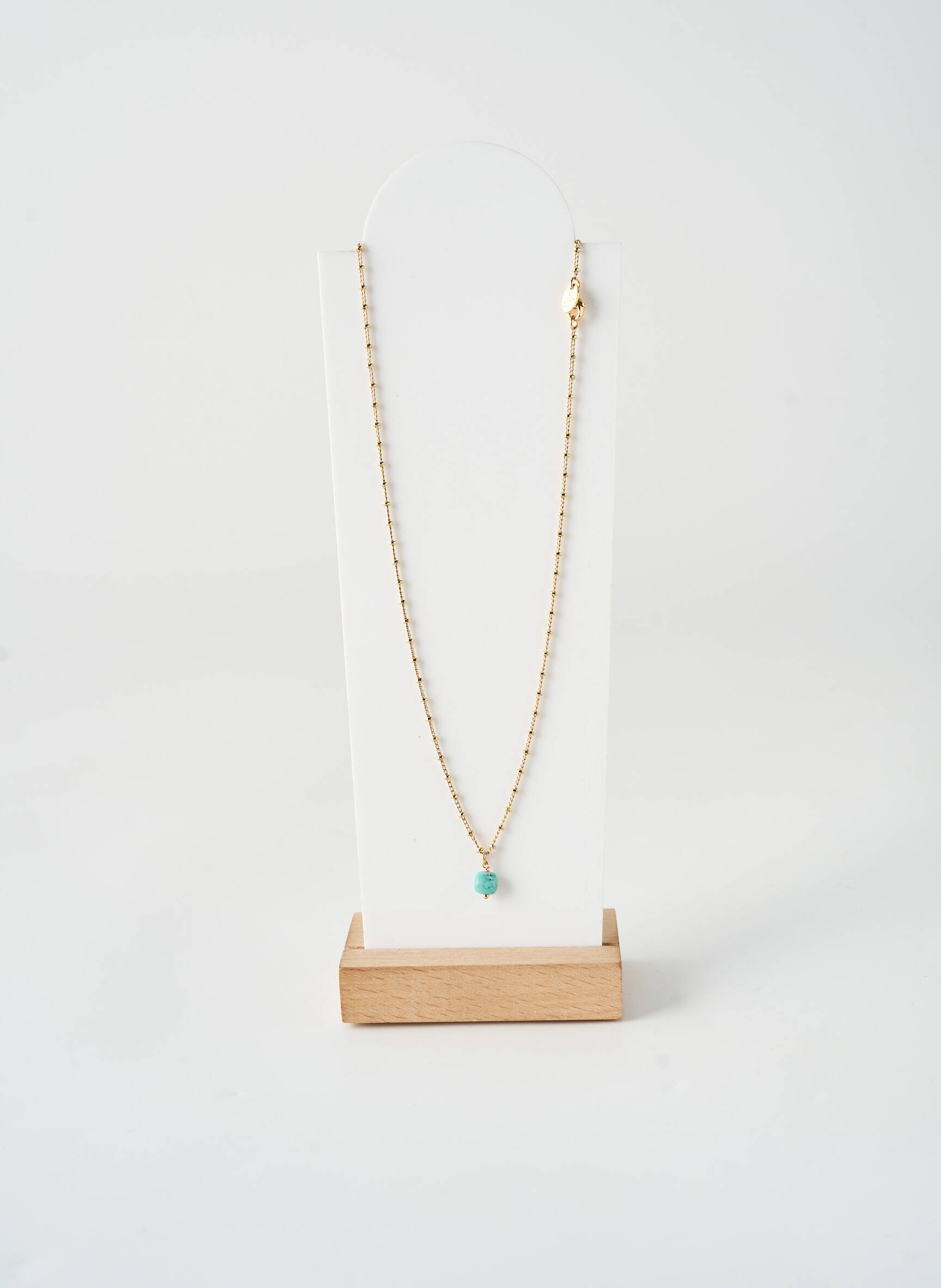 Collier ornement pierre or NILAI femme