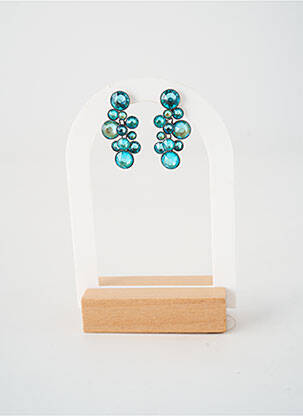 Boucles d’oreilles matériaux métal bleu KONPLOTT femme