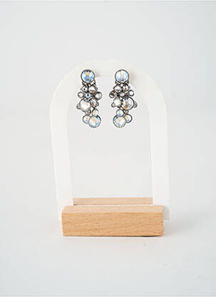 Boucles d’oreilles matériaux métal argent KONPLOTT femme